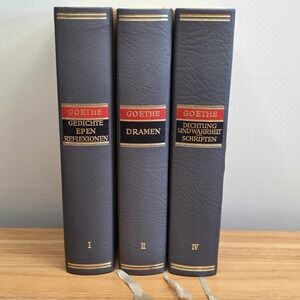 Goethes Werke Three‎ Volume Set German Poetry Drama Writings Published 1963